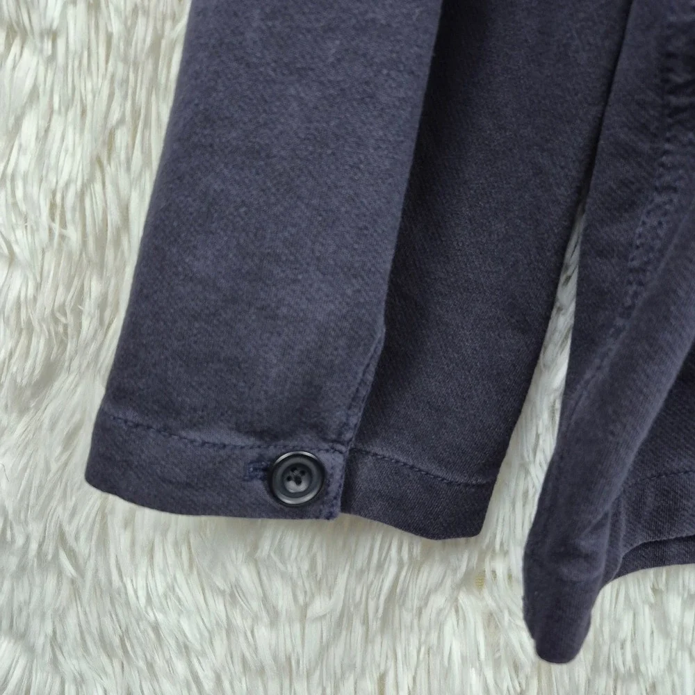 Uniqlo U Lemaire Mens XL Navy Blue Cotton Jersey Chore Jacket Utility